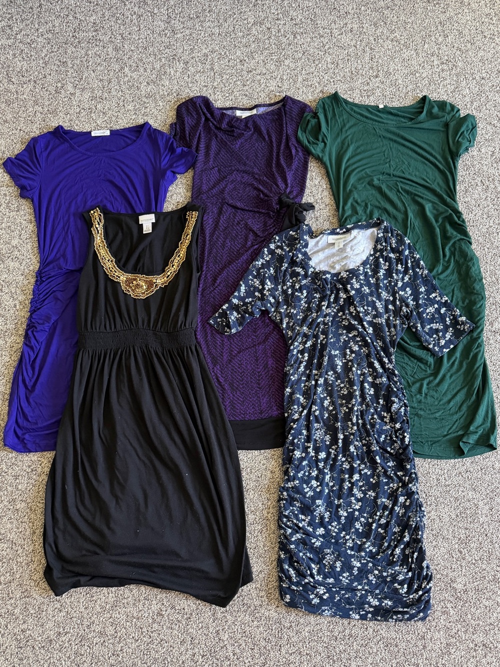 Cute Motherhood Maternity Summer Knit Dress Lot S